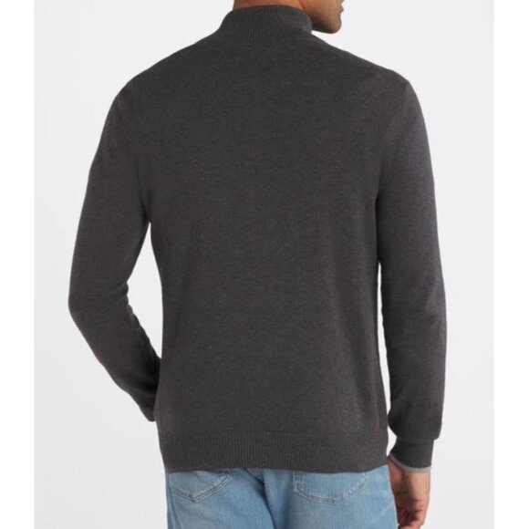 Hawker Rye 95/5 Cotton Cashmere Half-Zip Mockneck Sweater Mens Size Large NWT - Picture 2 of 15